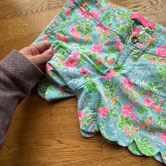 Lilly Pulitzer x Disney Parks Buttercup Shorts Lilly Loves Disney Size 2 - Picture 8 of 14